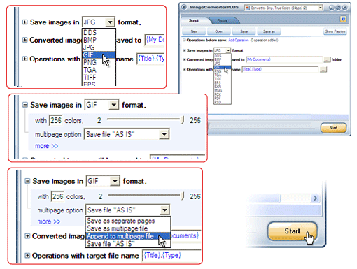 Use Image Converter Plus for batch conversion - that's fast and easy. Open your DICOM files in Image Converter Plus. Select output format and press "Start".