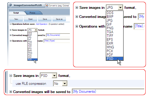 psd convert